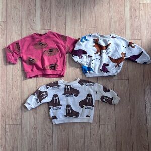 Zara size 3 Print Sweatshirts